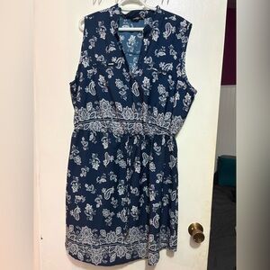 Indulge Navy Paisley Midi Dress